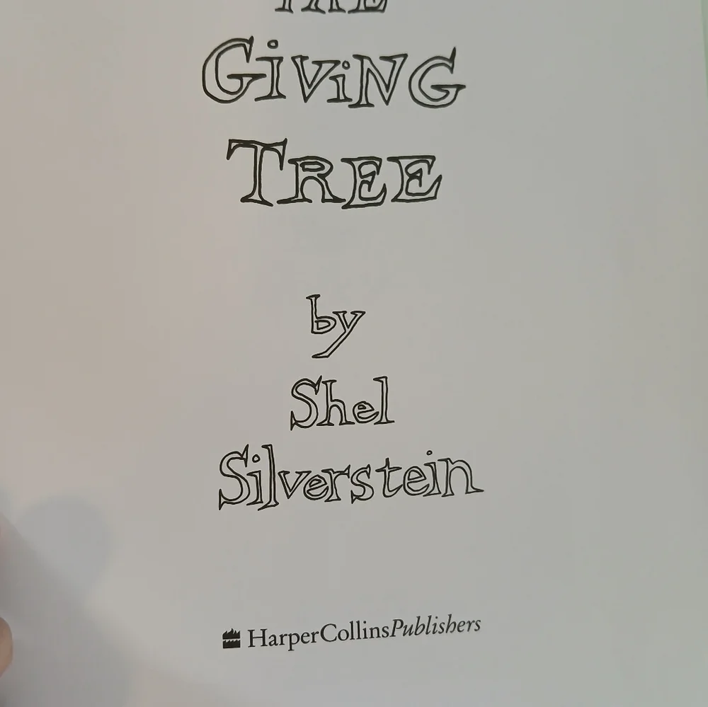 Book The Giving Tree 1st Edition Six Lines Copyright 1964 Hardcover Children's